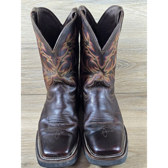 Justin Original Workboots Wide Square Toe Brown Men’s 9 1/2 EE WK4681. Design main image 12